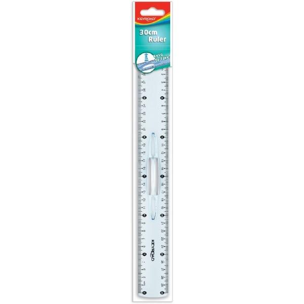 Plastic Ruler With Handle Grip 30cm