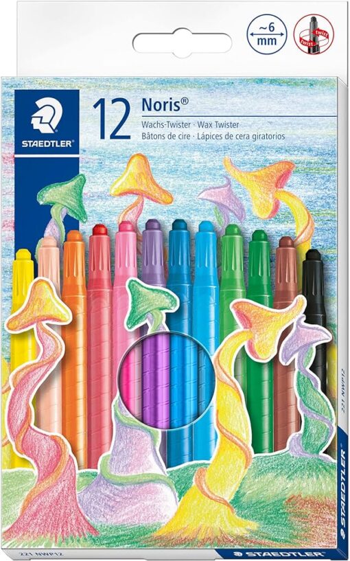 STAEDTLER Noris 221 Wax Twister Crayons - 12 Set