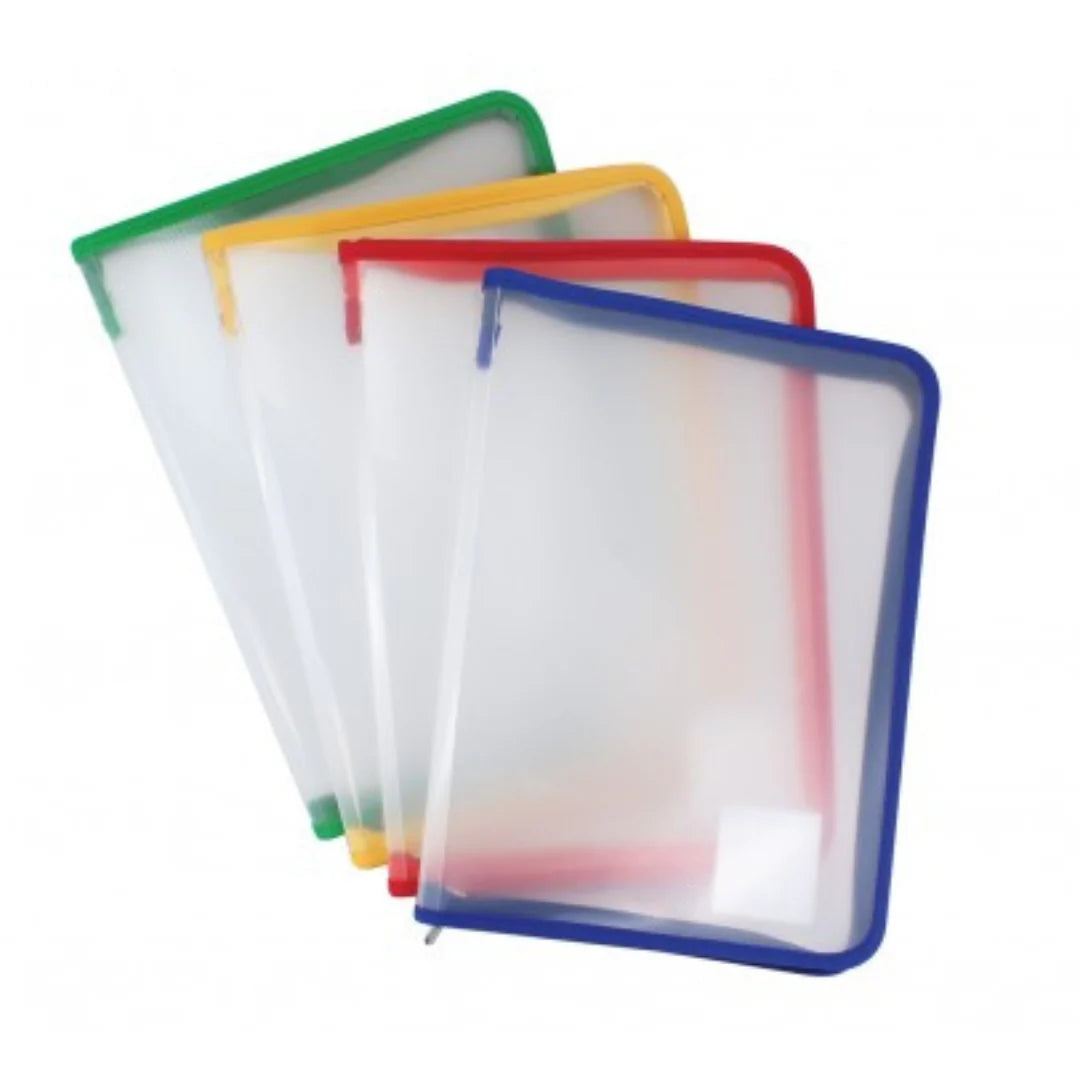 A4+ Spree - Zipper Folder - Transparent Blue