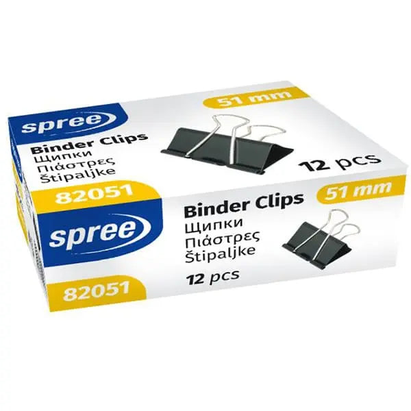 SPREE Clips - Box of 12pcs 51mm Binder Clips