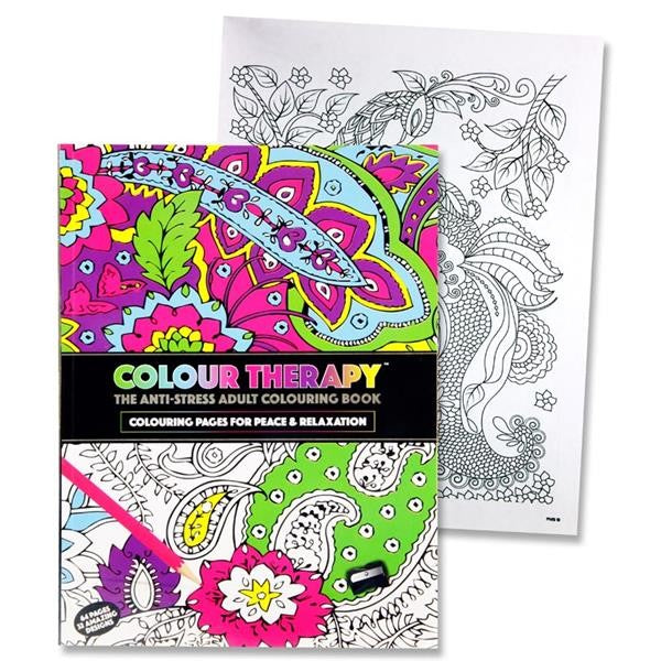 Adult A4 Colour Therapy Book / Anti Stress - 46 designs