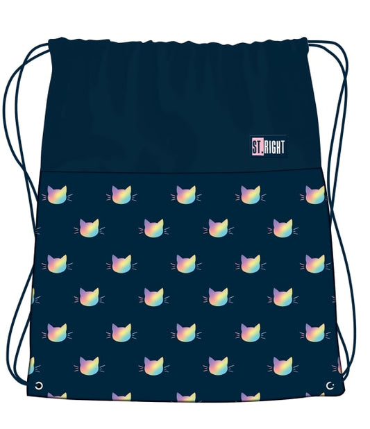 Rainbow Cats 1 compartment drawstring bag