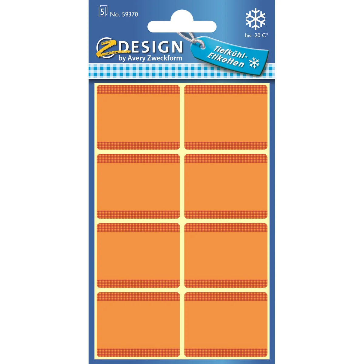 Avery ZDesign labels orange