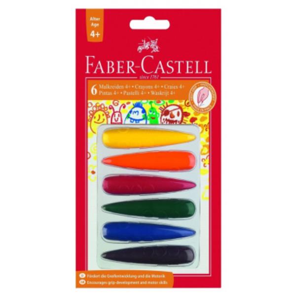 Faber Castell 6 Colours First Grip Erasable Crayons