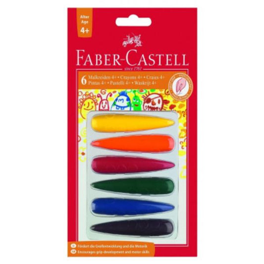 Faber Castell 6 Colours First Grip Erasable Crayons
