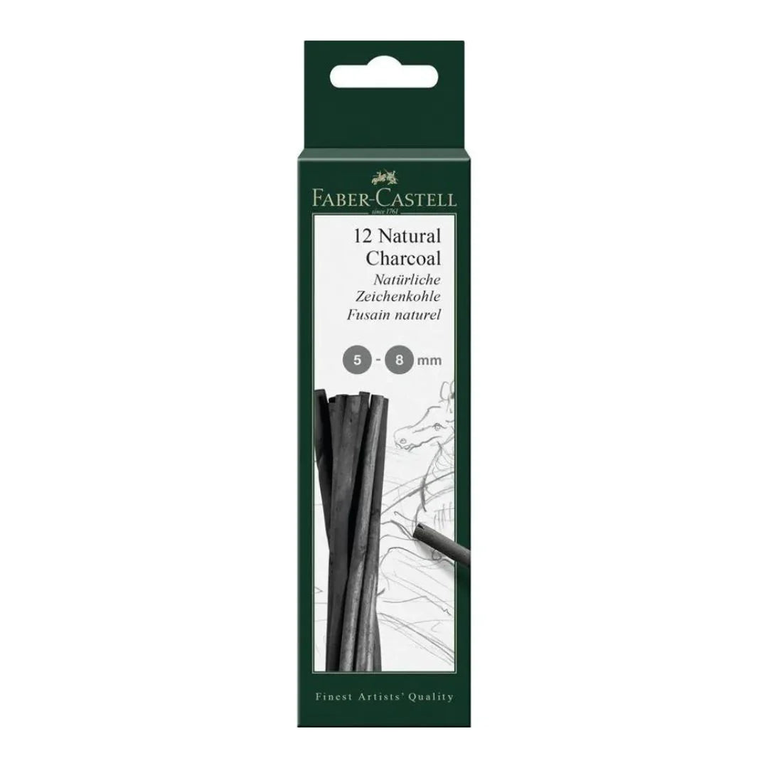 Faber-Castell Naturall Charcoal 12 Sticks 5-8mm