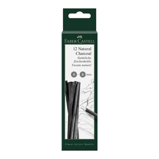 Faber-Castell Naturall Charcoal 12 Sticks 5-8mm
