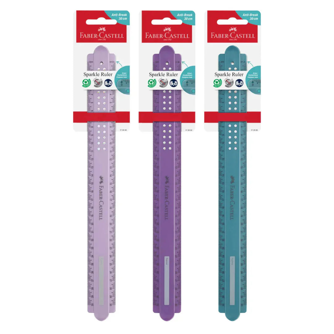 Faber-Castell Sparkle Ruler - Purple 30cm assortment 1pcs