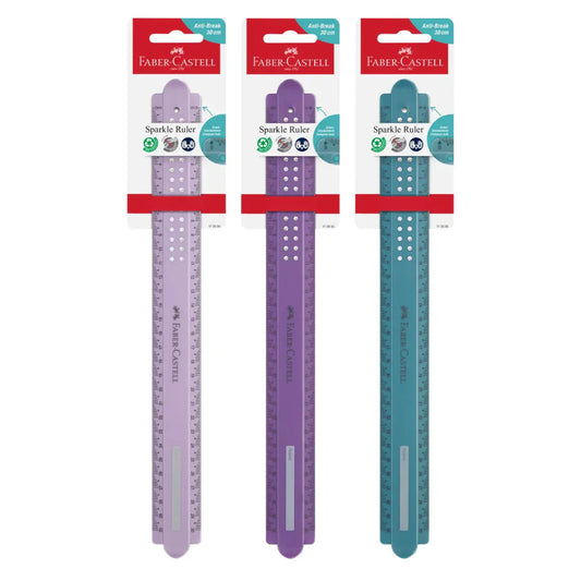 Faber-Castell Sparkle Ruler - Purple 30cm assortment 1pcs