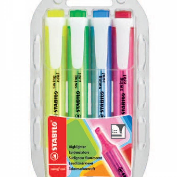 STABILO SWING COOL HIGHLIGHTERS X4