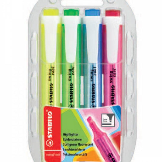 STABILO SWING COOL HIGHLIGHTERS X4