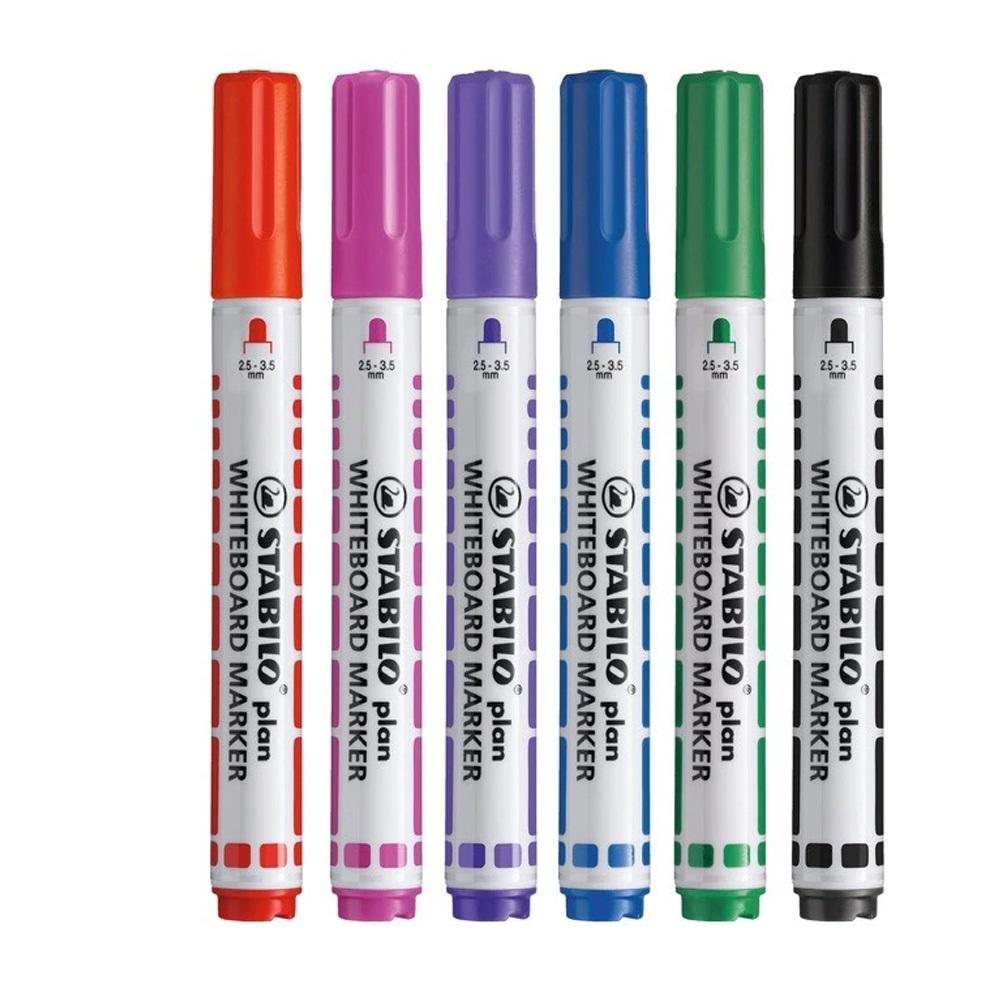 Stabilo Plan Whiteboard Markers Wallet Of 6