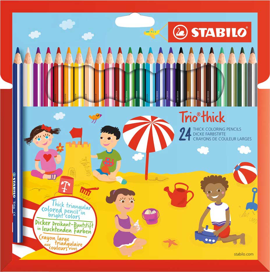 Stabilo Trio Thick Triangular Colored pencils x24
