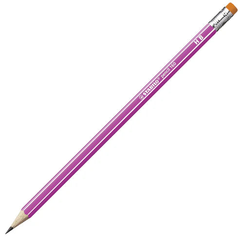 Stabilo Pencil 2160/01-hb 160 Rubber Tip Pink