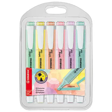 STABILO SWING COOL HIGHLIGHTERS PASTEL X6