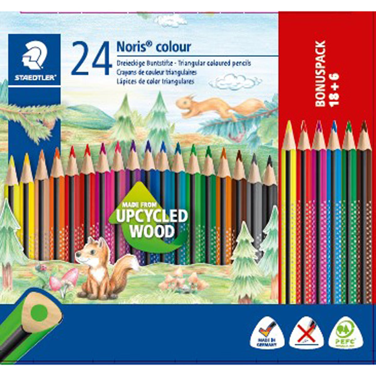 Staedtler Noris coloured pencil cardboard case x24