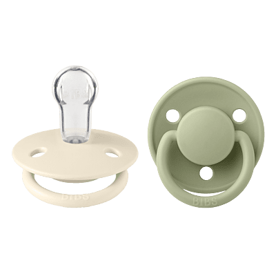 BIBS De Lux 2 Pack Silicone One size Ivory/Sage