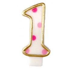 Candle Number 1 Pink