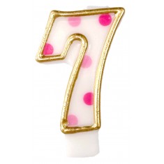 Candle Number 7 Pink