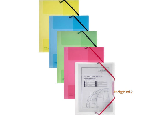 Snopake File Elastic A4 Assorted Colours