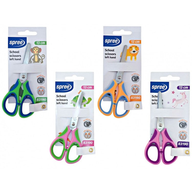 SPREE 13cm rounded scissors (assorted colours) 1pcs