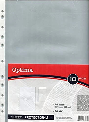 A4 Optima Sheet Protector/Folder 90 Microns 10pc