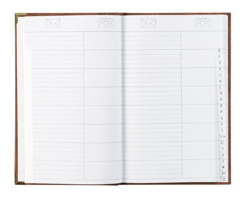 STYLEX- Address and Telephone Book with 2 Brass Corners