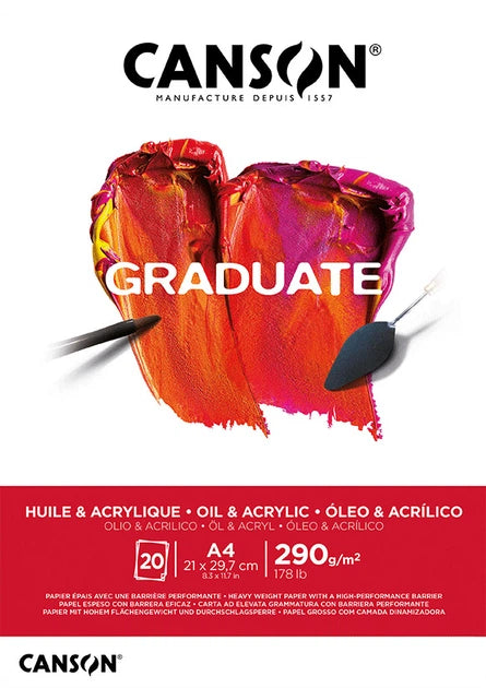 PAD CANSON GRADUATE OIL AND ACRYLIC - 290gsm 20 sheets