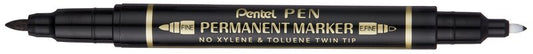 PENTEL PEN - TWIN TIP (FINE AND EXTRA FINE) PERMANENT MARKER