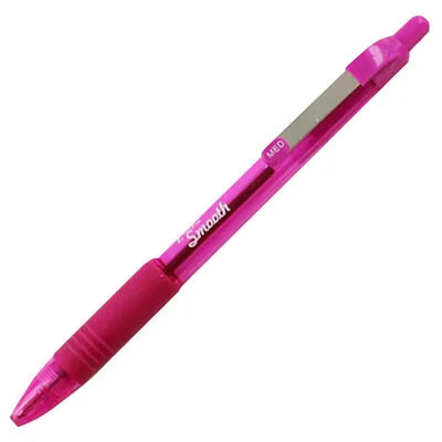 Zebra Z-Grip Smooth Pink Ball Retractable Pen 1mm