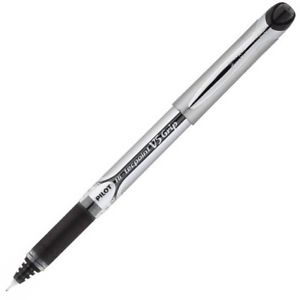 Pilot V5 Hi-tecpoint liquid ink rollerball pen Rubber Grip, 0.5mm ball with black int