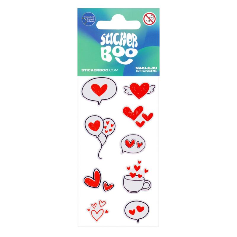Sticker Boo Hearts