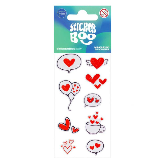 Sticker Boo Hearts