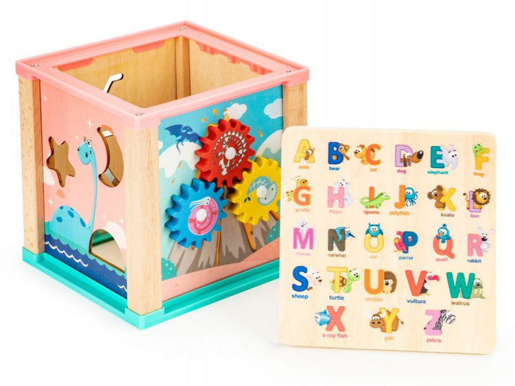 Wooden educational cube EcoToys