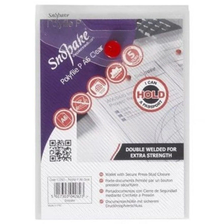 Snopake A6 Wallet Button Clear