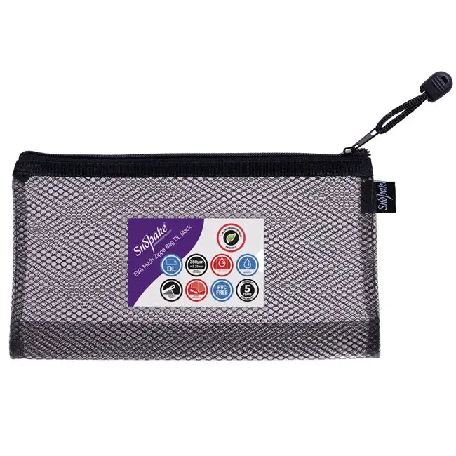 Snopake EVA Mesh Zippa Bag Black - DL