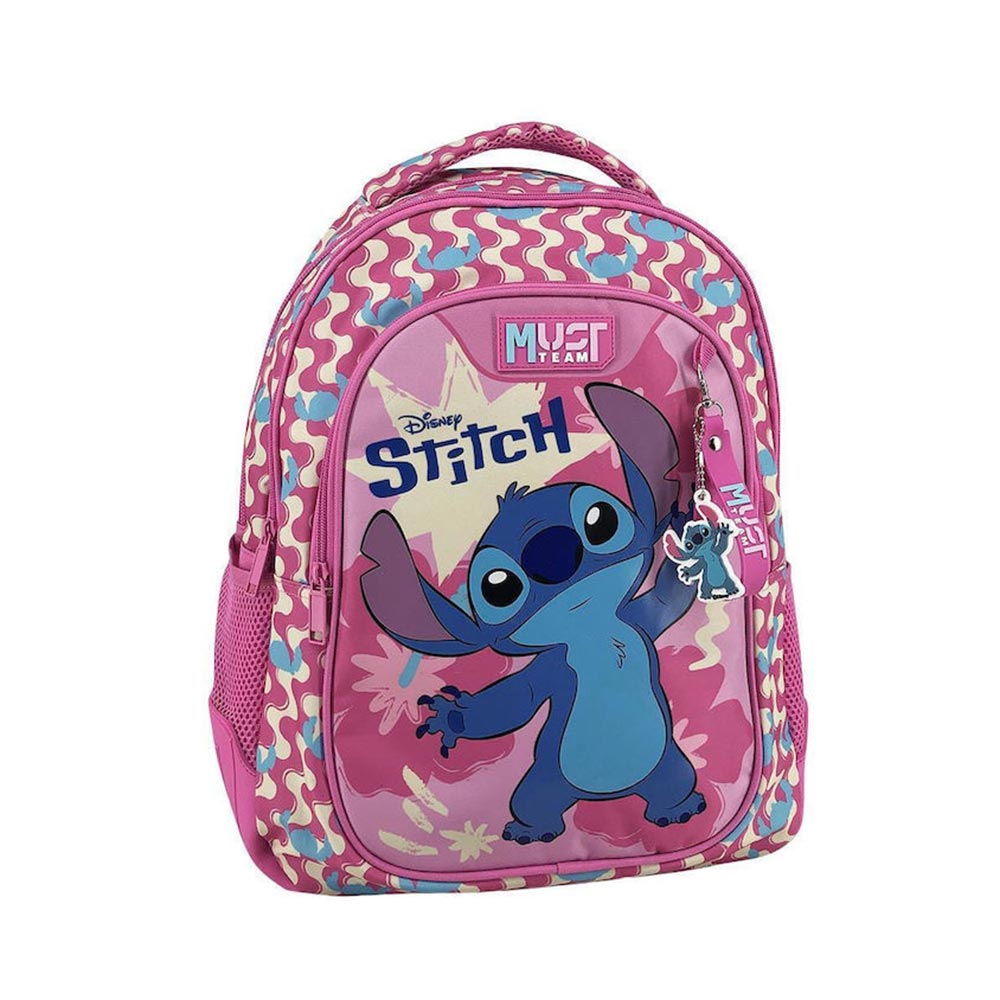 MUST TEAM Backpack 3 Compartments Stitch Pink