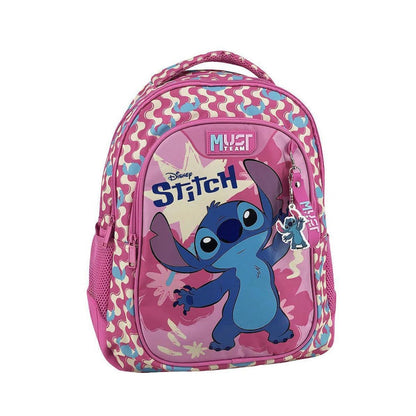 MUST TEAM Backpack 3 Compartments Stitch Pink