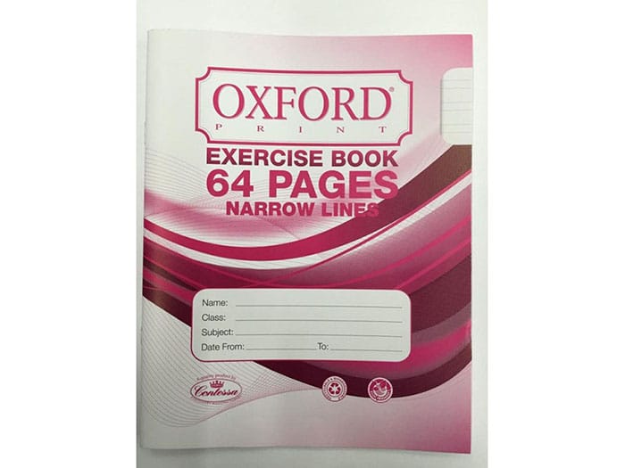 Copybook - OXFORD 64 pages narrow Lines
