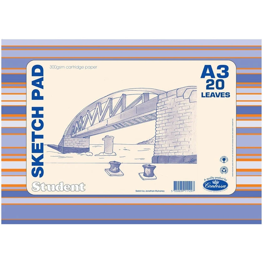 Contessa A3 Student Sketch Pad 300gsm 20 Leaves