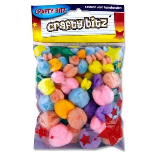 Pom-poms assorted pastel colours - Crafty Bitz
