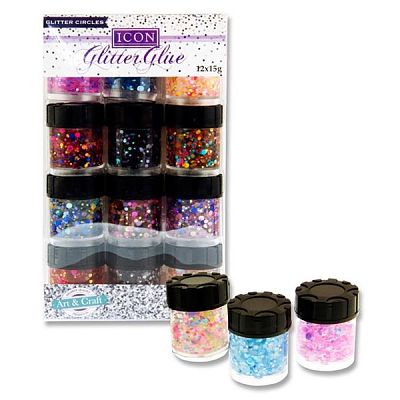 ICON - Glitter Glue Pack (12tubs x 15g)