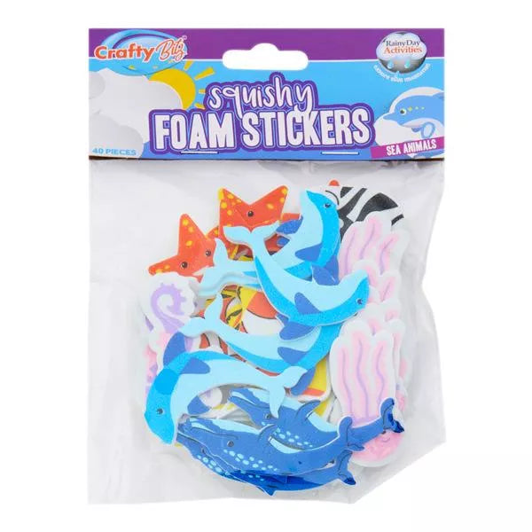 Sea Animals Plush Foam Stickers