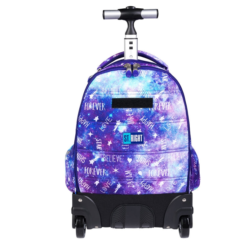 Galaxy Girl 3 compartment Trolley Backpack  44x33x25cm
