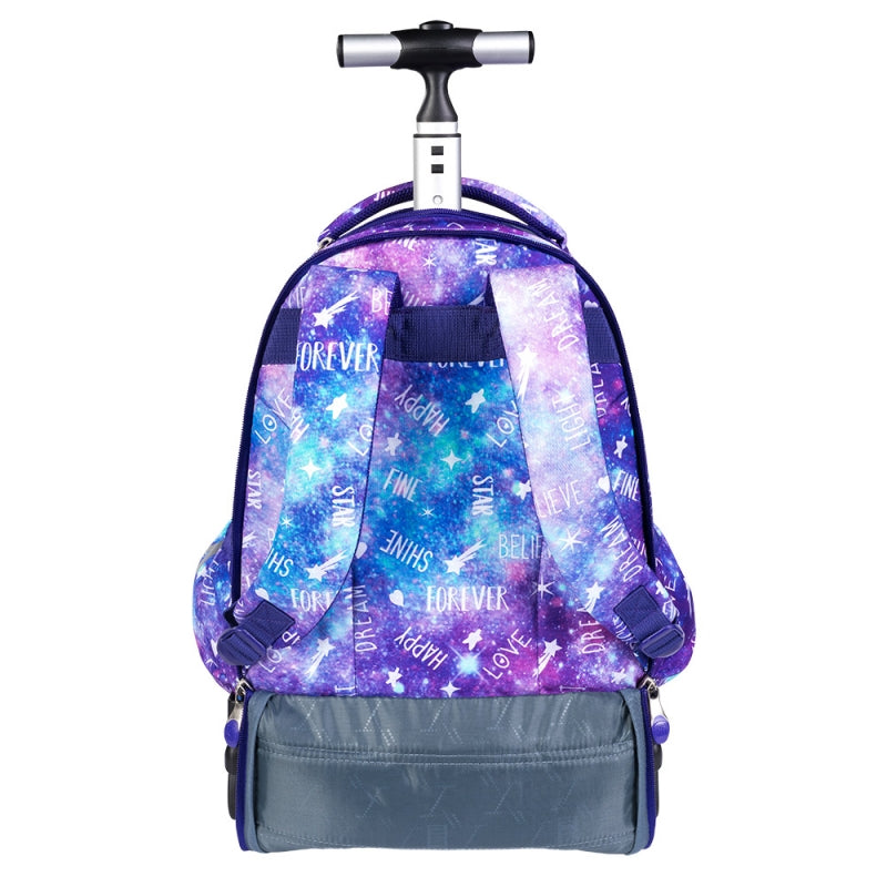 Galaxy Girl 3 compartment Trolley Backpack  44x33x25cm