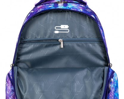 Galaxy Girl 3 compartment Trolley Backpack  44x33x25cm