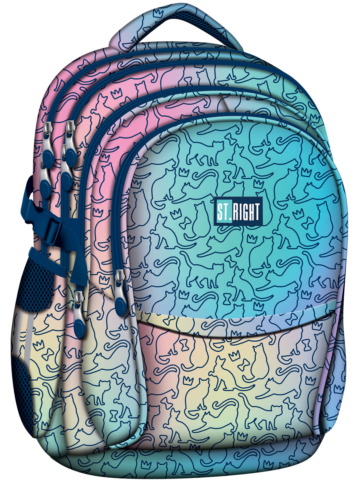 Ombre Cats 4 compartment Backpack BP01 42x32x20 cm