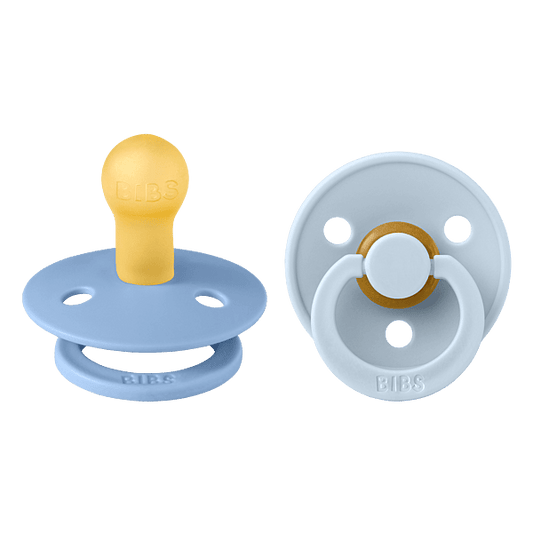 BIBS Pacifiers Latex Colour 2-Pack - Sky blue/Baby blue