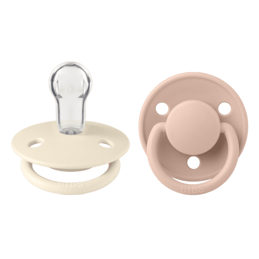 BIBS De Lux 2 Pack Silicone Oncesize Ivory/Blush