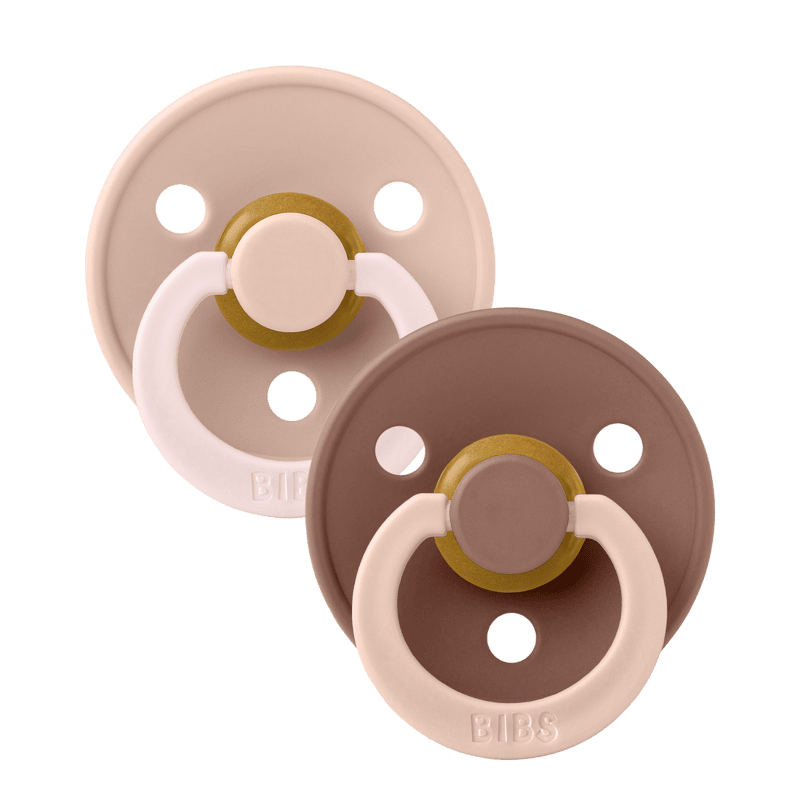 BIBS Pacifier Studio Colour 2 PACK Fusion Latex size 3 Blush Woodchuck Mix